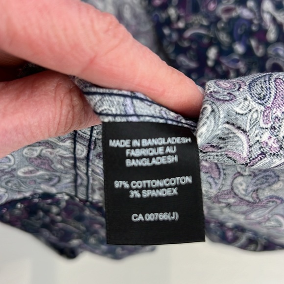 Grafton Men's Long Sleeve Paisley Button Down Shirt - Picture 8 of 10